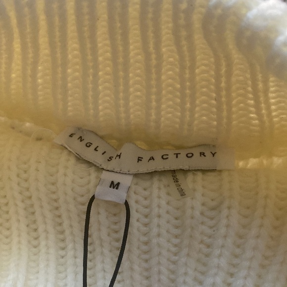 English Factory Smocked Polka Dot Embroidered Sweater M - Picture 10 of 11